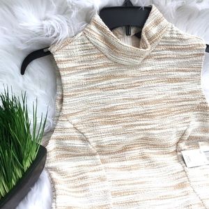 NWT Sharagano Bisque/ivory sheath dress